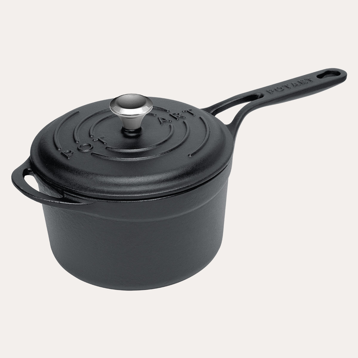 Mat Siyah Mini Döküm Tencere 18 cm