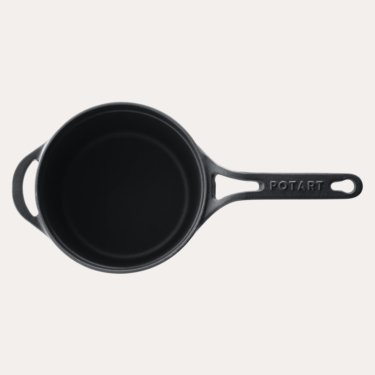 Mat Siyah Mini Döküm Tencere 18 cm