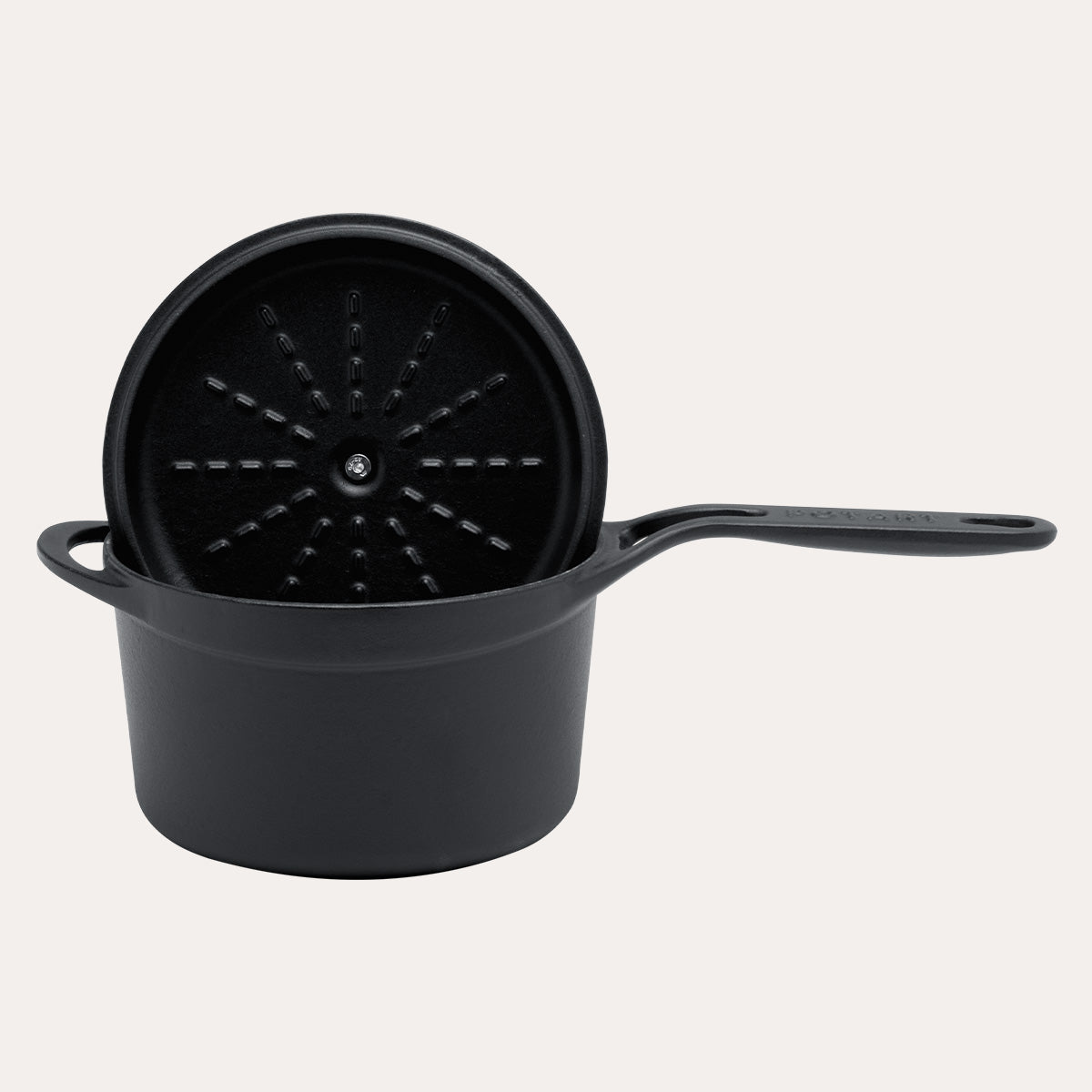 Mat Siyah Mini Döküm Tencere 18 cm