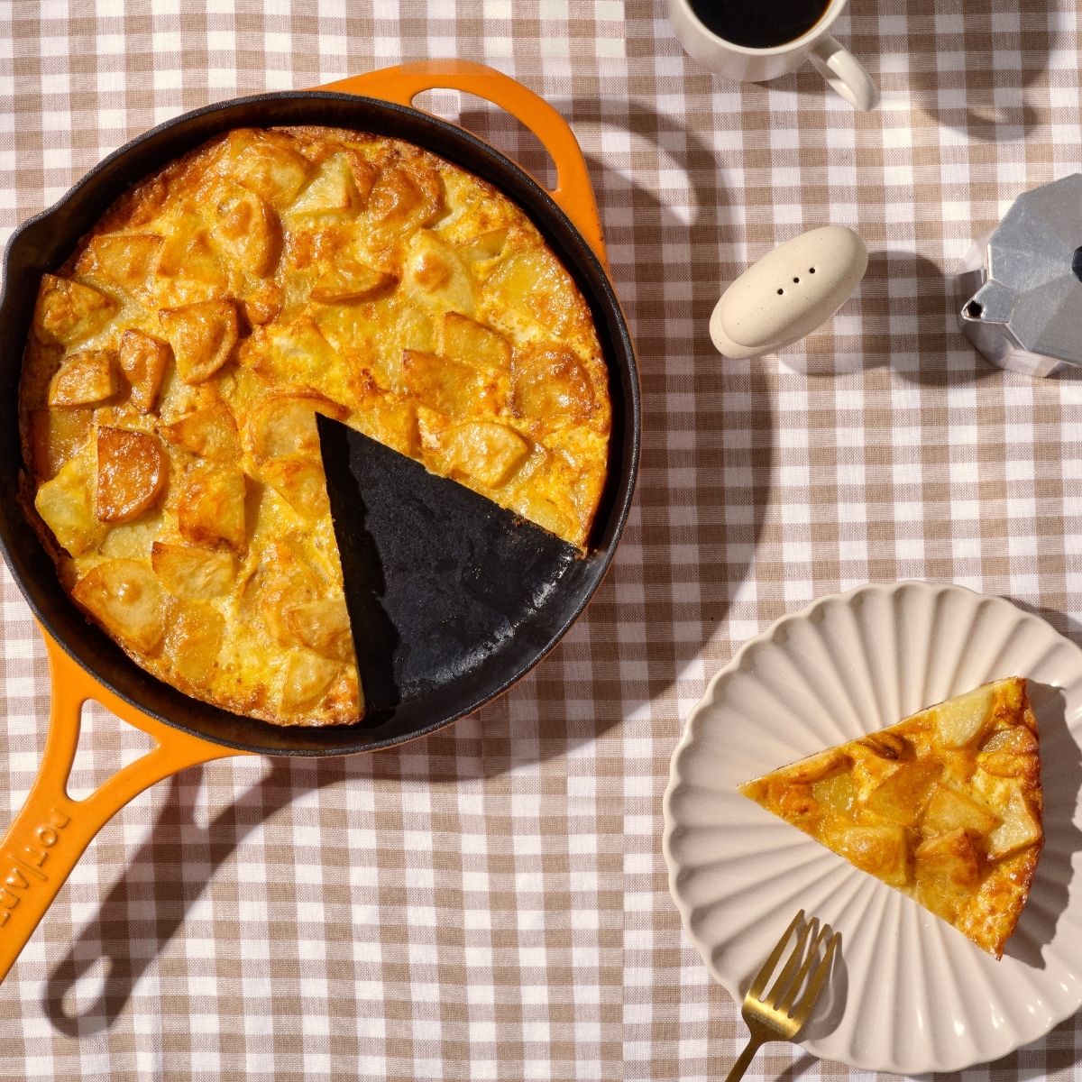 Peach Düz Döküm Tava 28 cm