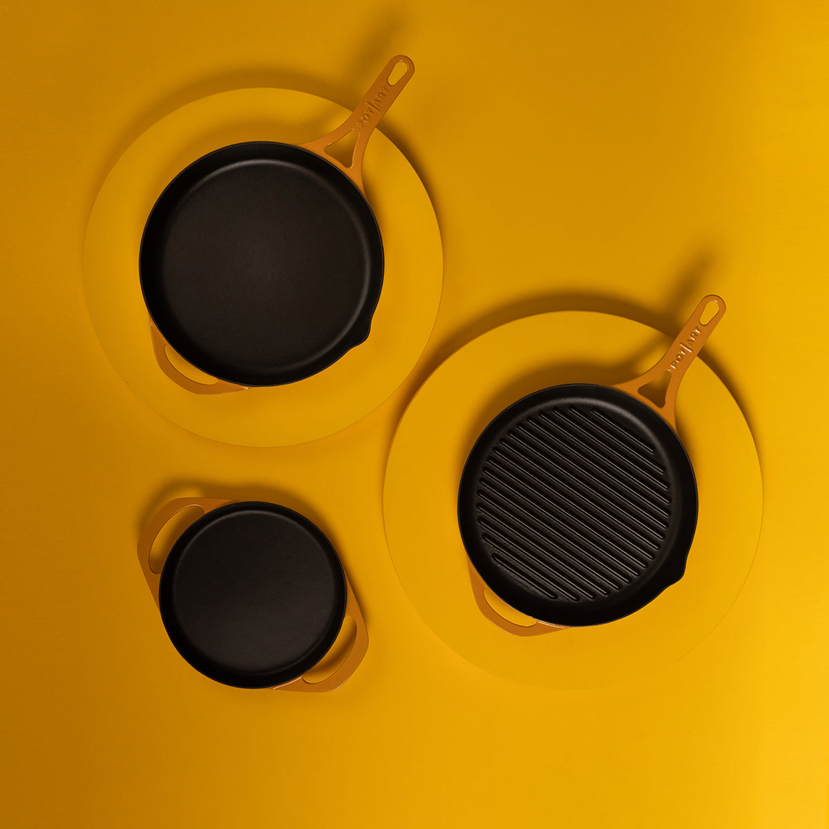 Lemon 3 Parça Döküm Tava Seti